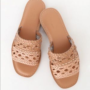 Seychelles Everlasting Sand and Natural Leather Slide Sandals NWOB